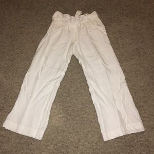 Banana Republic White linen flare leg pants